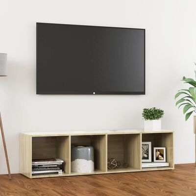 vidaXL TV stolek dub sonoma 142,5 x 35 x 36,5 cm kompozitní dřevo