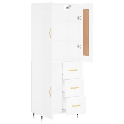 vidaXL Skříň highboard bílá 69,5 x 34 x 180 cm kompozitní dřevo