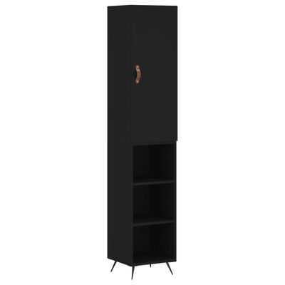 vidaXL Skříň highboard černá 34,5 x 34 x 180 cm kompozitní dřevo