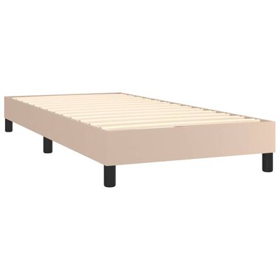 vidaXL Box spring postel s matrací cappuccino 100x200 cm umělá kůže