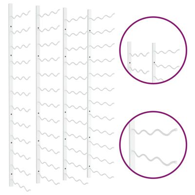 vidaXL Nástěnné stojany na víno na 36 lahví 2 ks bílé železo