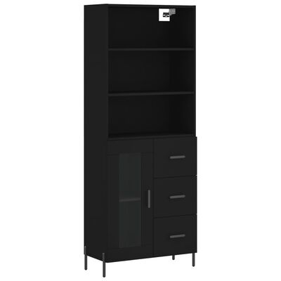 vidaXL Skříň highboard černá 69,5 x 34 x 180 cm kompozitní dřevo