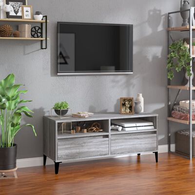 vidaXL TV skříňka šedá sonoma 100 x 34,5 x 44,5 cm kompozitní dřevo