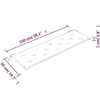 vidaXL Lavice Batavia s antracitovou poduškou 150 cm masivní teak