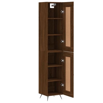 vidaXL Skříň highboard hnědý dub 34,5 x 34 x 180 cm kompozitní dřevo