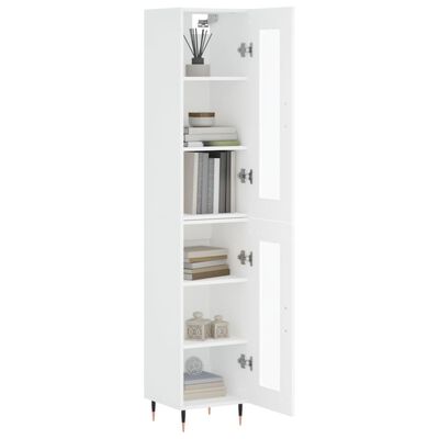 vidaXL Skříň highboard bílá 34,5 x 34 x 180 cm kompozitní dřevo