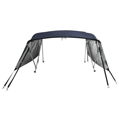 vidaXL Bimini stříška se 4 oblouky a bočnicemi 243x(200–213)x137 cm