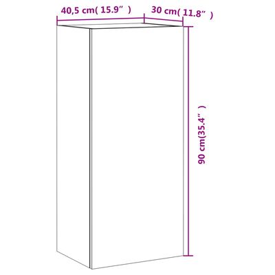 vidaXL Nástěnná TV skříňka bílá 40,5 x 30 x 90 cm kompozitní dřevo