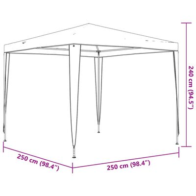 vidaXL Profesionální party stan 2,5 x 2,5 m antracitový 90 g/m²