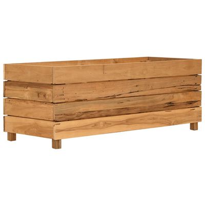 vidaXL Vyvýšený záhon 100x40x38 cm recyklované teakové dřevo a ocel