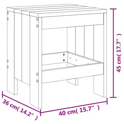 vidaXL Zahradní stoličky 2 ks bílé 40x36x45 cm masivní borové dřevo