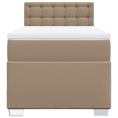 vidaXL Box spring postel s matrací cappuccino 80 x 200 cm umělá kůže