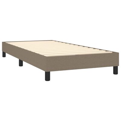 vidaXL Box spring postel s matrací a LED taupe 80 x 200 cm textil