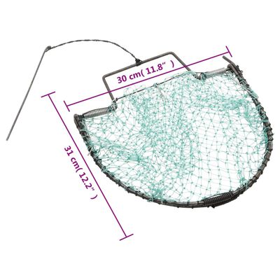 vidaXL Past na ptáky zelená 30 cm ocel