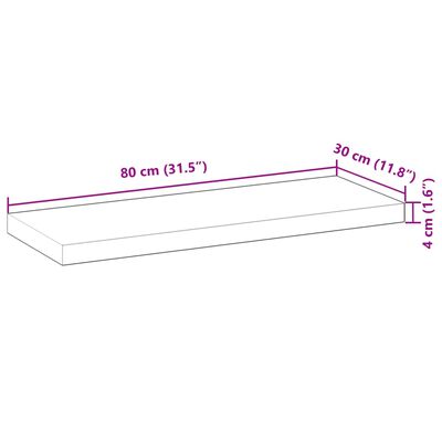 vidaXL Plovoucí police 2 ks 80 x 30 x 4 cm olejované akáciové dřevo