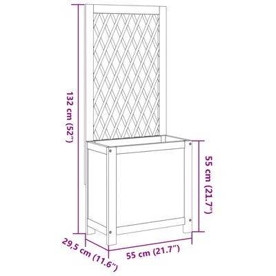 vidaXL Truhlík s treláží 55 x 29,5 x 132 cm masivní akácie