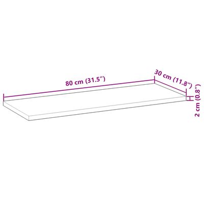 vidaXL Plovoucí police 2 ks 80 x 30 x 2 cm neošetřené akáciové dřevo