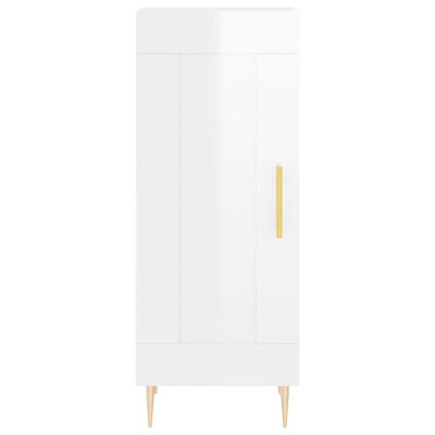 vidaXL Skříň highboard bílá s vysokým leskem 34,5x34x180 cm kompozit