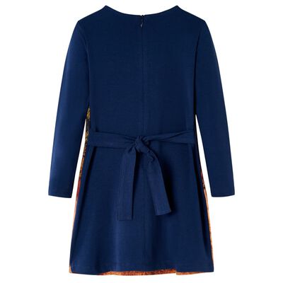 Dětské šaty s dlouhým rukávem námořnicky modré 116