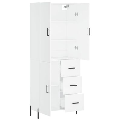 vidaXL Skříň highboard bílá 69,5 x 34 x 180 cm kompozitní dřevo