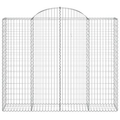 vidaXL Klenuté gabionové koše 4 ks 200x50x160/180cm pozinkované železo