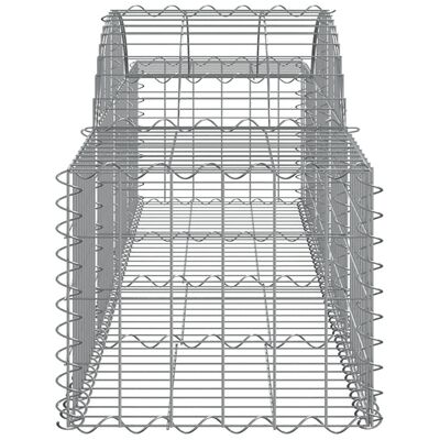 vidaXL Klenuté gabionové koše 9 ks 200x50x40/60 cm pozinkované železo