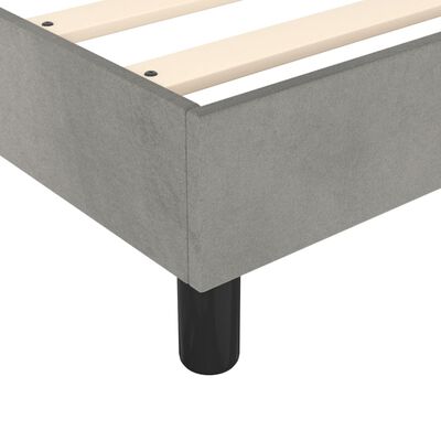 vidaXL Box spring postel s matrací světle šedá 80 x 200 cm samet