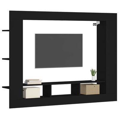 vidaXL TV skříňka černá 152 x 22 x 113 cm kompozitní dřevo