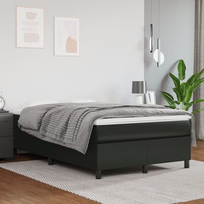 vidaXL Box spring postel s matrací černá 120x190 cm umělá kůže