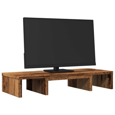 vidaXL Stojan na monitor old wood 60x24x10,5 cm kompozitní dřevo