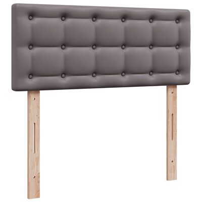 vidaXL Box spring postel s matrací šedá 120x190 cm umělá kůže