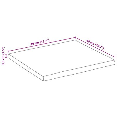 vidaXL Stolní deska 40 x 40 x 3,8 cm živá hrana mangovníkové dřevo