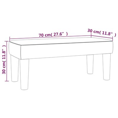 vidaXL Lavice tmavě zelená 70 x 30 x 30 cm samet