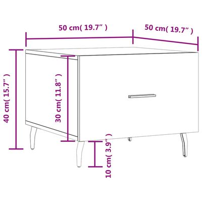 vidaXL Konferenční stolky 2 ks betonově šedé 50 x 50 x 40 cm kompozit