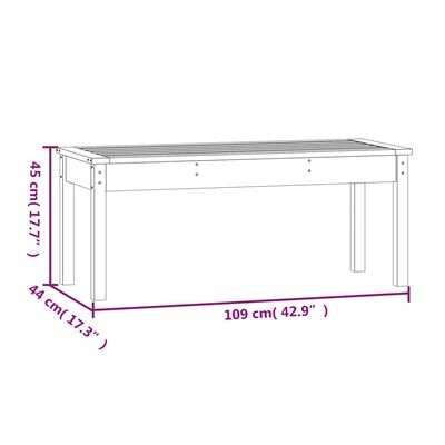 vidaXL Zahradní lavice 109 x 44 x 45 cm masivní dřevo douglasky