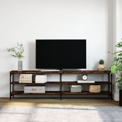 vidaXL TV skříňka kouřový dub 180 x 30 x 50 cm kompozitní dřevo a kov