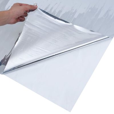 vidaXL Solární fólie statická reflexní efekt stříbrná 90 x 2000 cm PVC