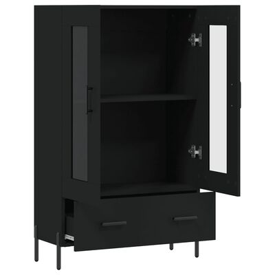 vidaXL Skříň highboard černá 69,5 x 31 x 115 cm kompozitní dřevo