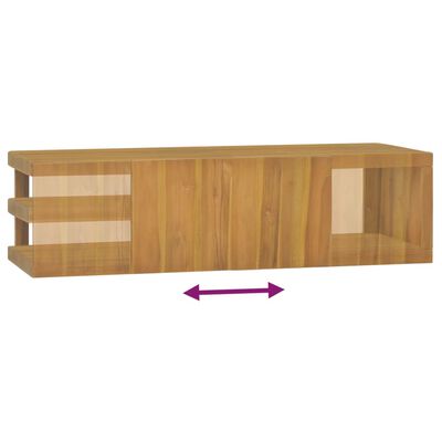 vidaXL Nástěnná koupelnová skříňka 110 x 40 x 30 cm masivní teak