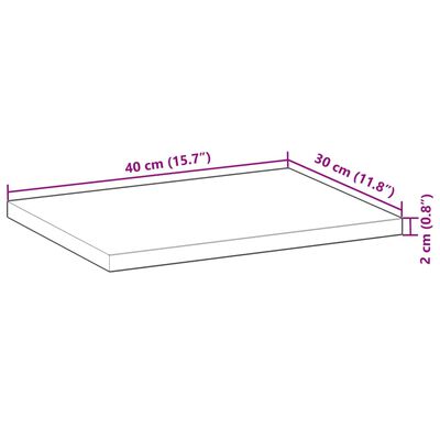 vidaXL Plovoucí police 4 ks 40 x 30 x 2 cm olejované akáciové dřevo