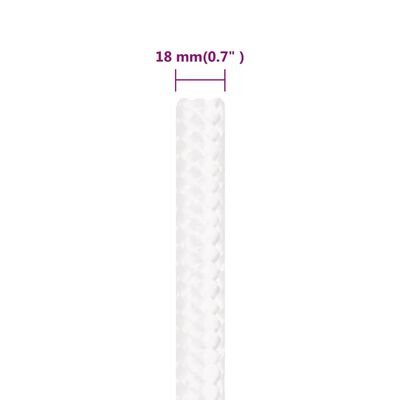 vidaXL Lodní lano celobílé 18 mm 100 m polypropylen