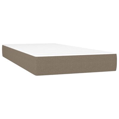 vidaXL Box spring postel s matrací a LED taupe 90x190 cm textil