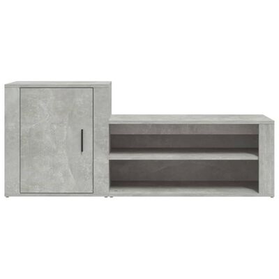 vidaXL Botník betonově šedý 130x35x54 cm kompozitní dřevo