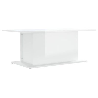 vidaXL Konferenční stolek bílý lesklý 102x55,5x40 cm kompozitní dřevo