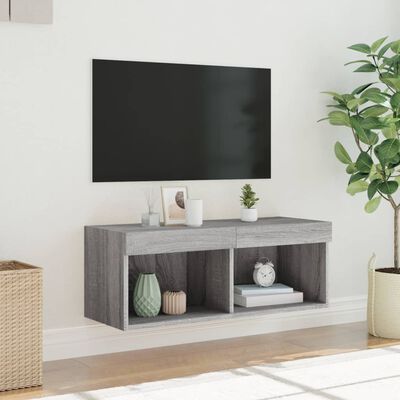 vidaXL TV skříňka s LED osvětlením šedá sonoma 80 x 30 x 30 cm