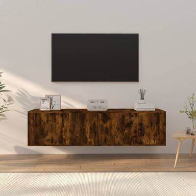 vidaXL 3dílný set TV skříněk kouřový dub kompozitní dřevo