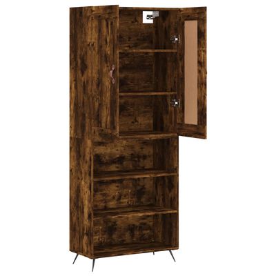 vidaXL Skříň highboard kouřový dub 69,5 x 34 x 180 cm kompozitní dřevo