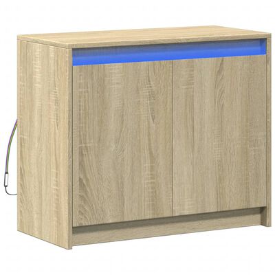 vidaXL Příborník LED dub sonoma 72 x 34 x 61 cm kompozitní dřevo