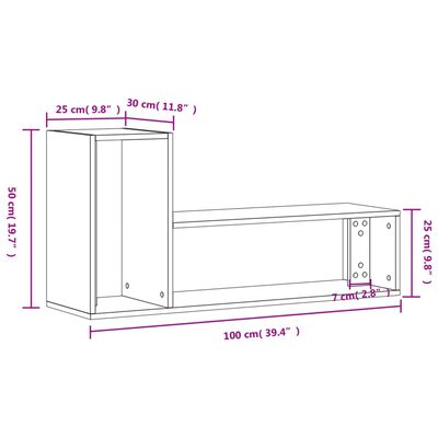 vidaXL TV skříňky 2 ks hnědý dub 100 x 30 x 50 cm kompozitní dřevo