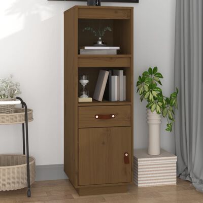 vidaXL Skříň highboard medově hnědá 34x40x108,5 cm masivní borovice